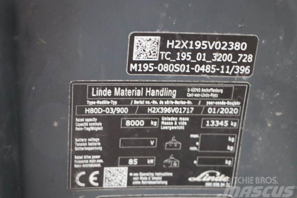 Linde H80D-03/900 Diesel gaffeltrucks