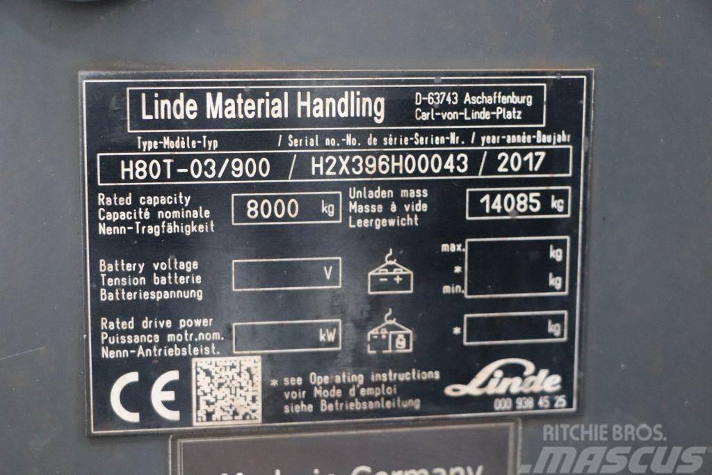 Linde H80T-03/900 LPG gaffeltrucks