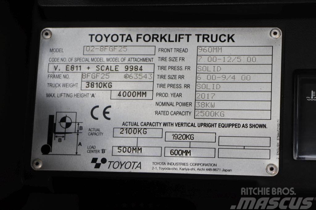 Toyota 02-8FGF25 LPG gaffeltrucks