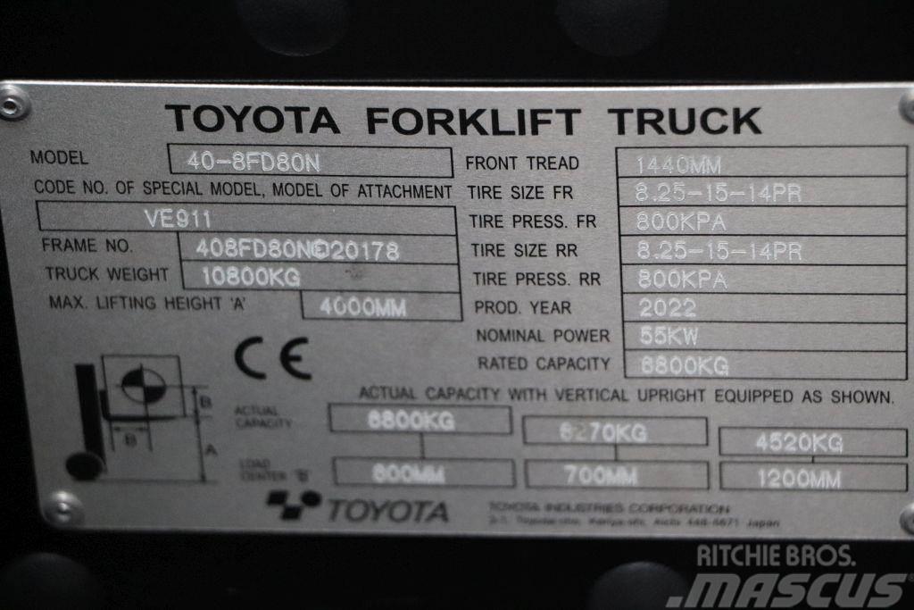 Toyota 40-8FD80N Diesel gaffeltrucks