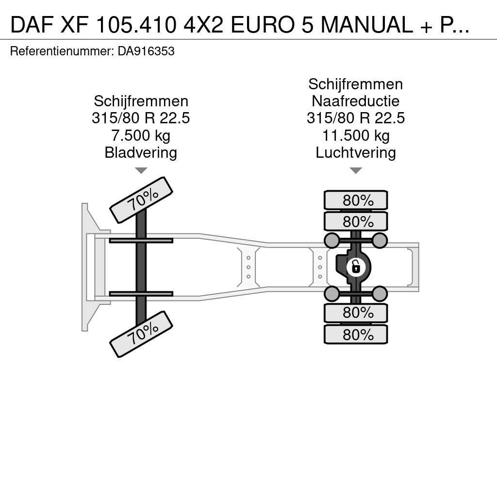 DAF XF 105.410 4X2 EURO 5 MANUAL + PALFINGER PK16000 Trækkere