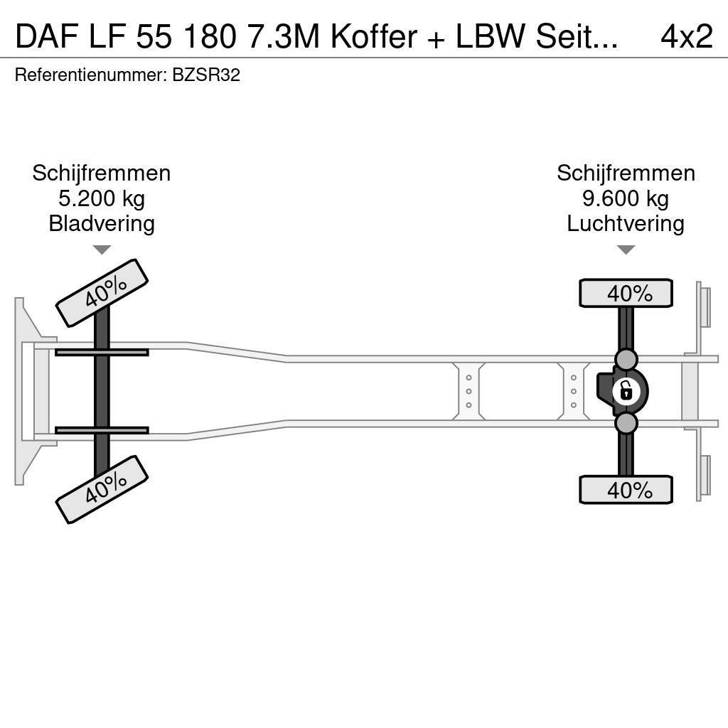 DAF LF 55 180 7.3M Koffer + LBW Seitentür APK 02-2024 Fast kasse