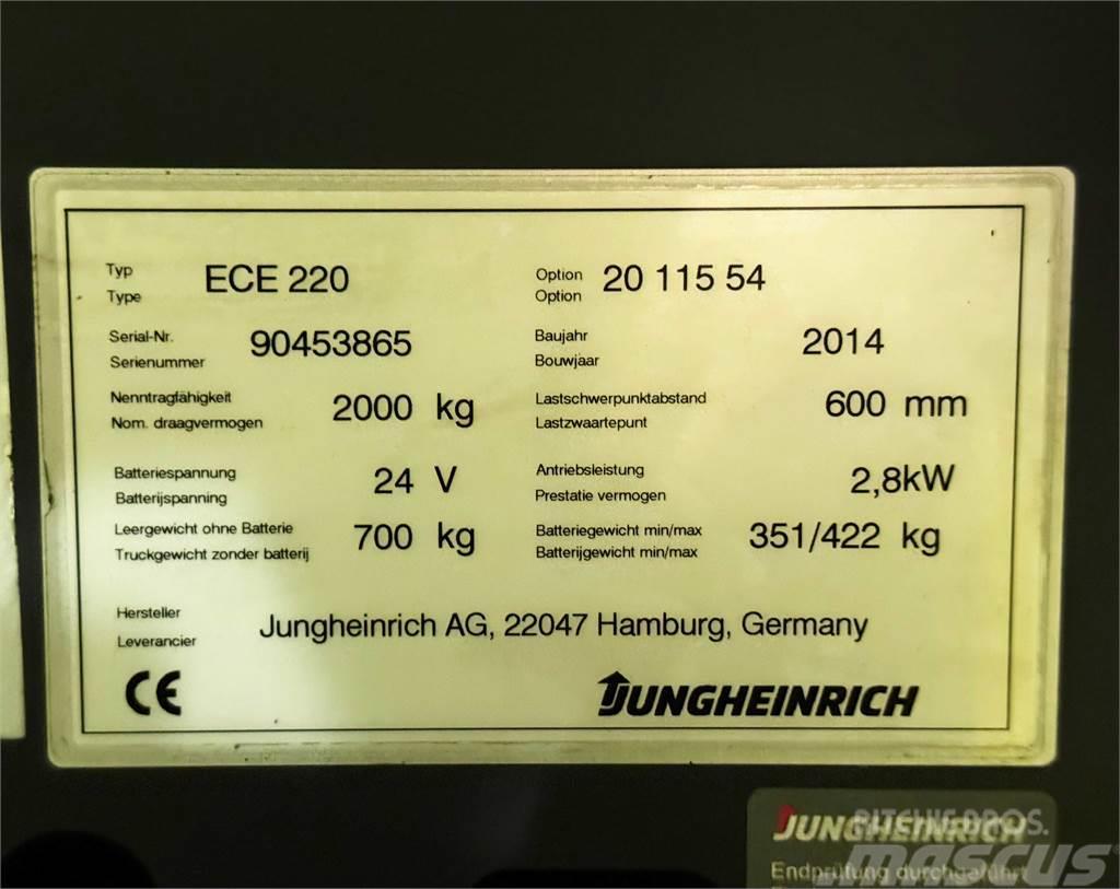 Jungheinrich ECE 220 - BJ. 2014 - 2.000KG - 4.733 STD. Minigravemaskiner