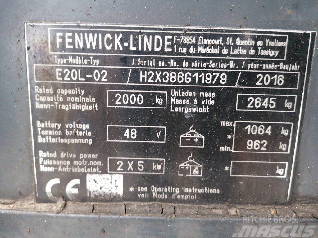 Linde E20L-02 El gaffeltrucks