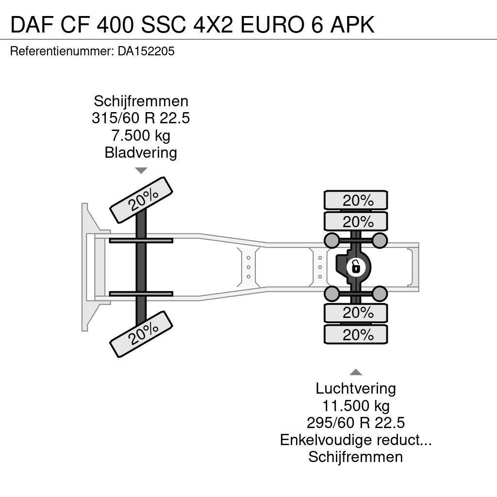 DAF CF 400 SSC 4X2 EURO 6 APK Trækkere