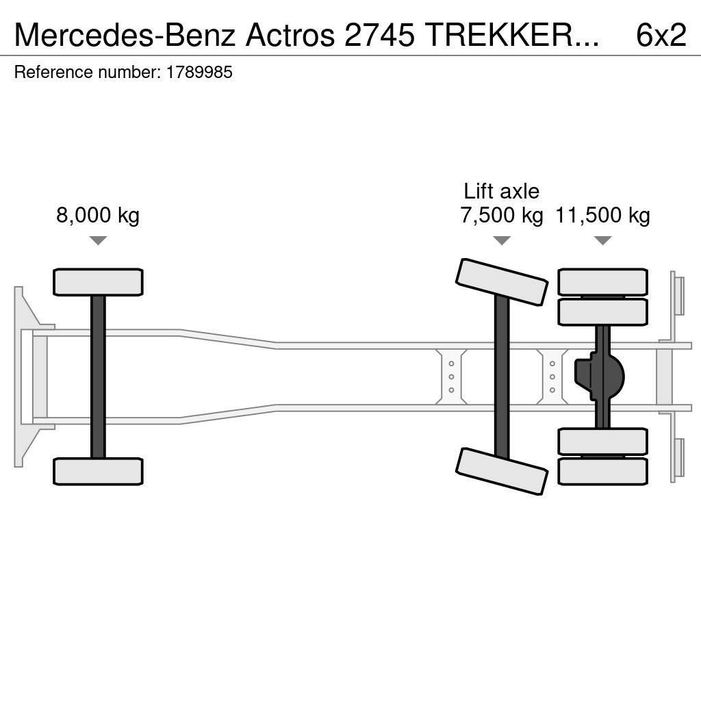 Mercedes-Benz Actros 2745 TREKKER MET AFZETSYSTEEM HYVA PORTAALA Skip loader