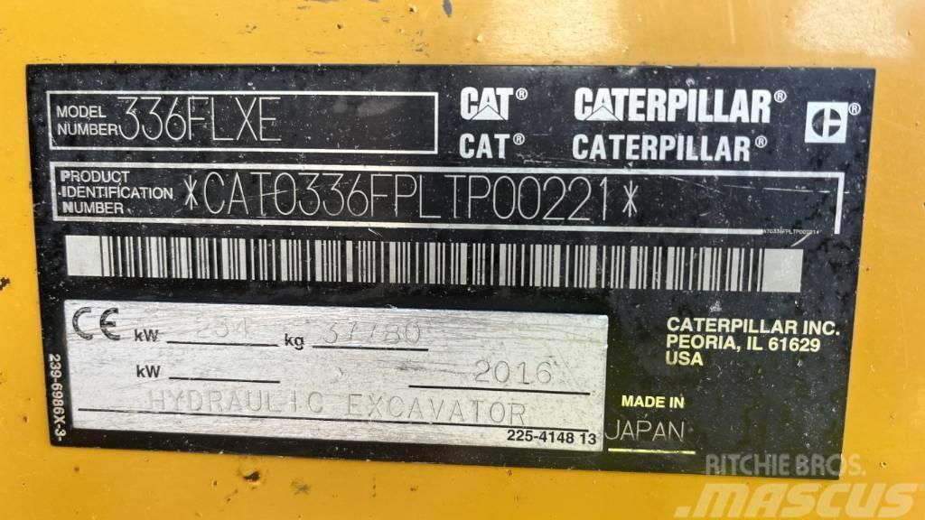 CAT 336F + Long reach 19 m. equipment Gravemaskiner på larvebånd