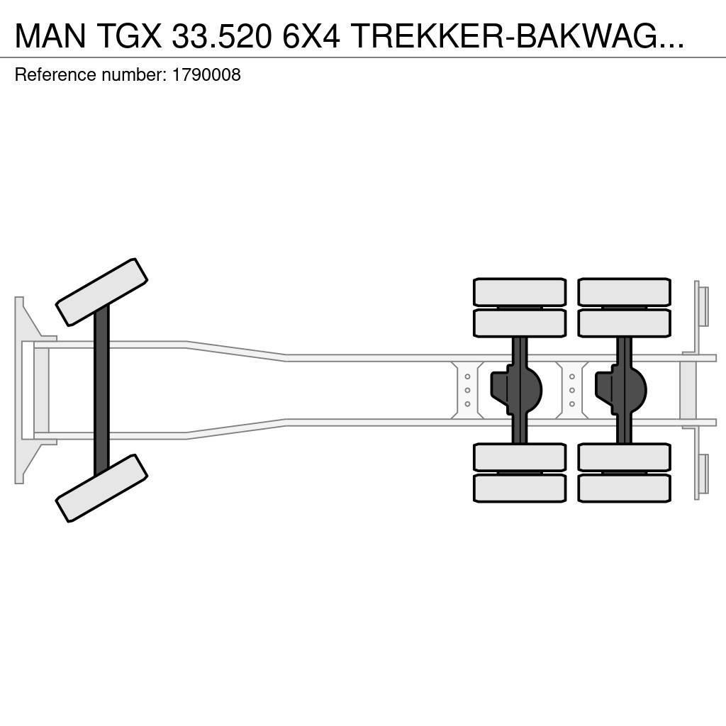 MAN TGX 33.520 6X4 TREKKER-BAKWAGEN COMBI + FASSI F485 Lastbil med kran