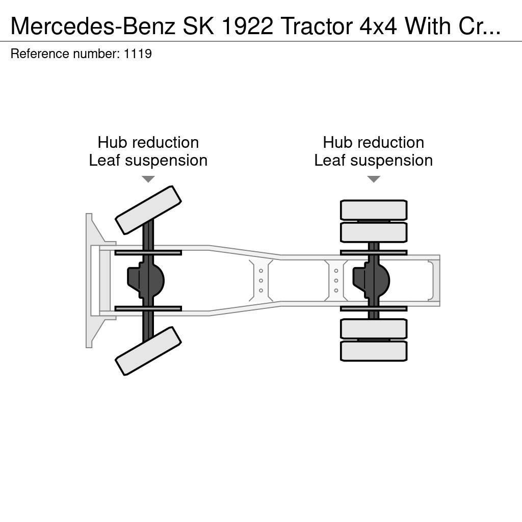 Mercedes-Benz SK 1922 Tractor 4x4 With Crane Full Spring V6 Big Trækkere