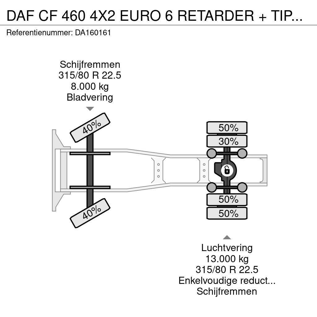 DAF CF 460 4X2 EURO 6 RETARDER + TIPPER HYDRAULIC Trækkere