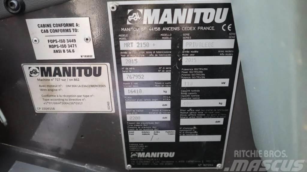 Manitou MRT 2150+ PRIVILEGE | FORKS | AIRCO Teleskoplæssere