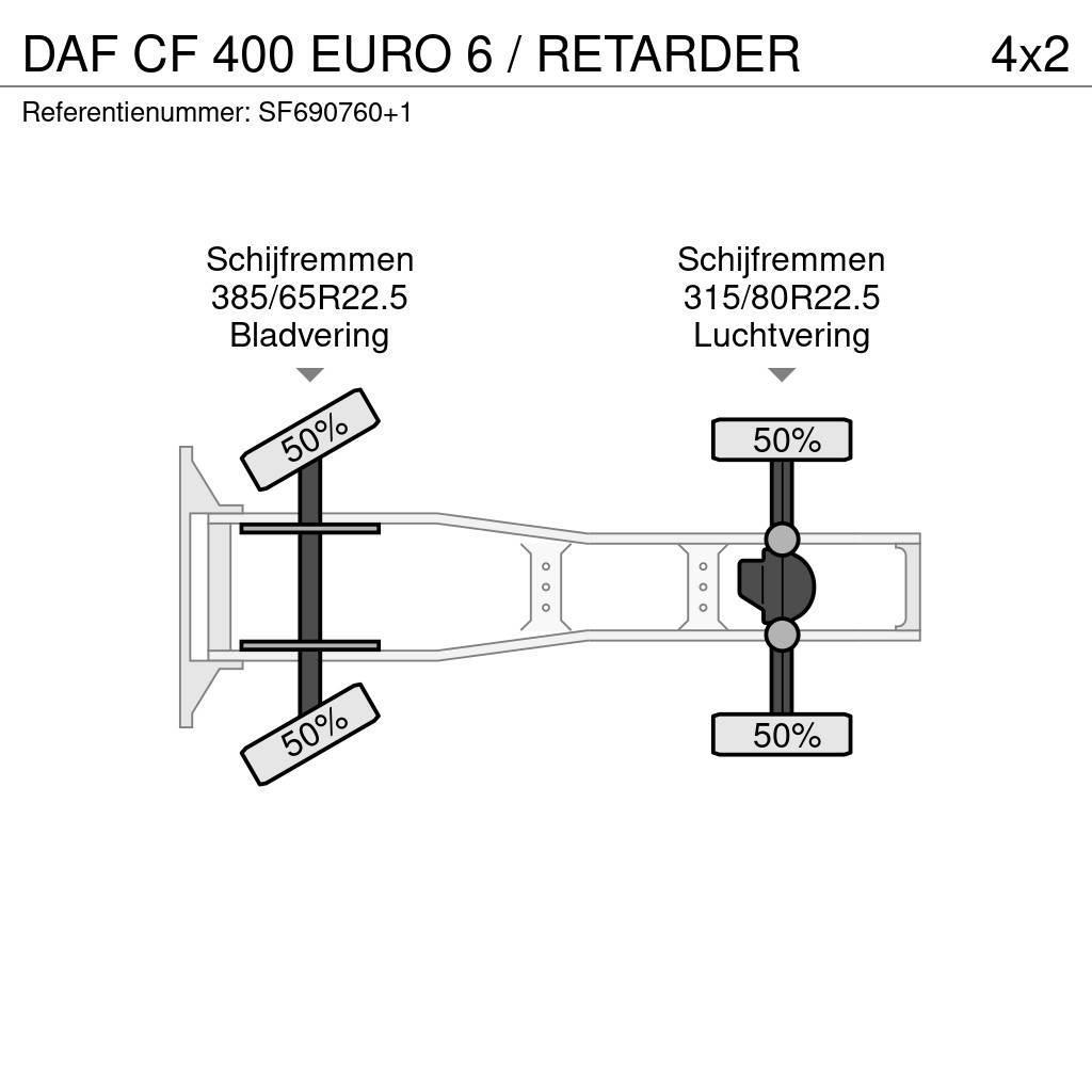 DAF CF 400 EURO 6 / RETARDER Tractor Units