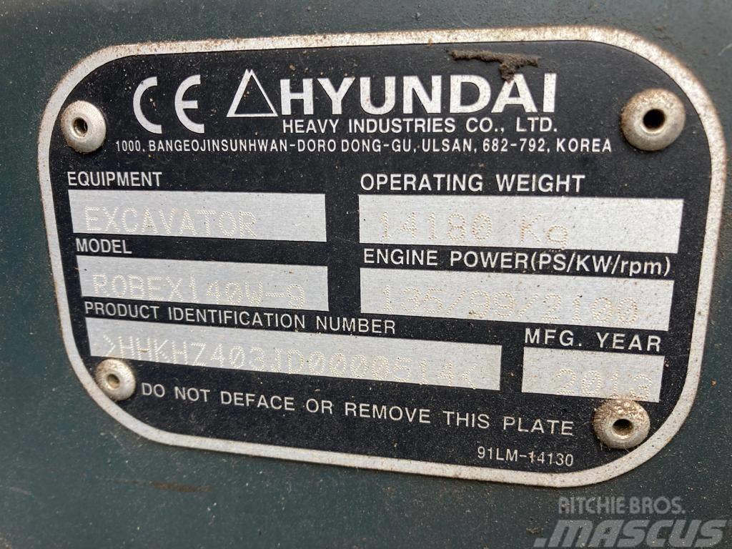 Hyundai Robex 140 W-9 Gravemaskiner på hjul