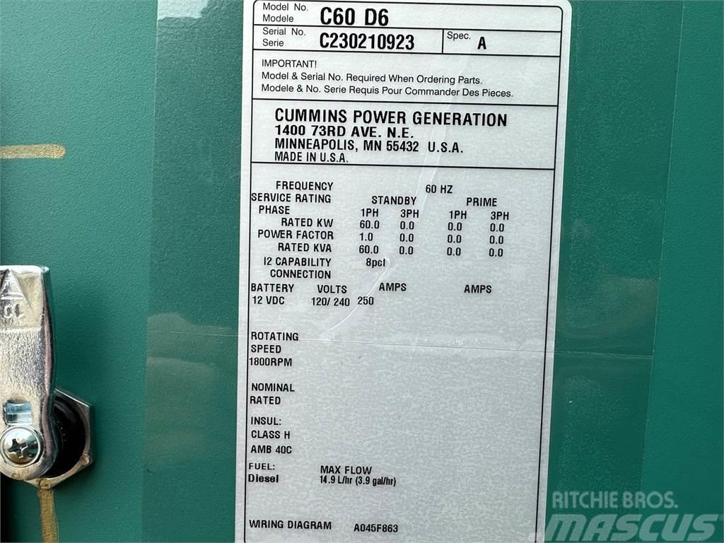 Cummins C60D6C Dieselgeneratorer