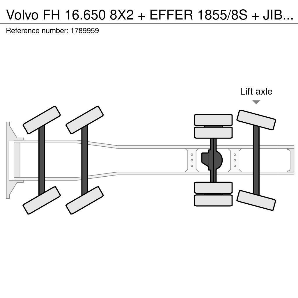 Volvo FH 16.650 8X2 + EFFER 1855/8S + JIB 6S HEAVY DUTY Trækkere