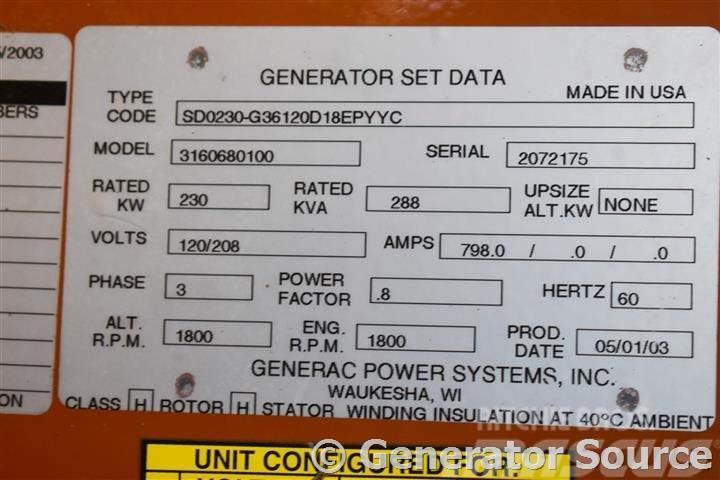 Generac 230 kW - JUST ARRIVED Dieselgeneratorer