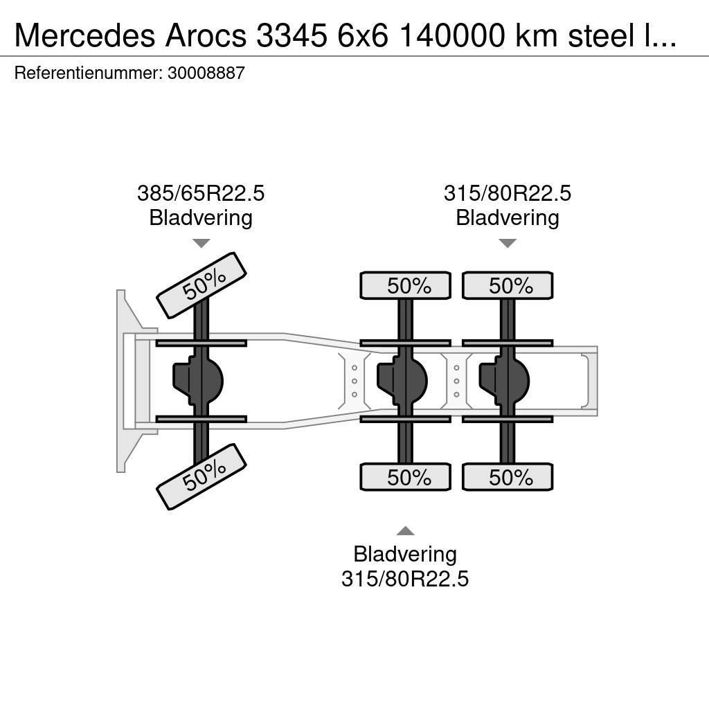 Mercedes-Benz Arocs 3345 6x6 140000 km steel lames Trækkere