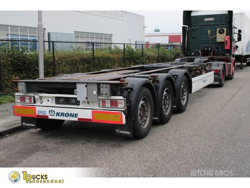 Krone 3x bpw + 20/30/40/45ft/HC + BE apk 17-01-2024 Semi-trailer med containerramme