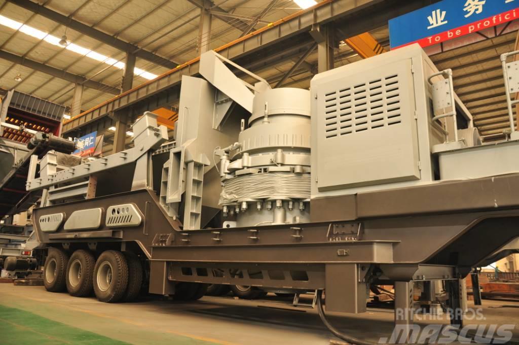 Liming HP300 mobile cone crusher&screen for stone&rock Mobile knusere