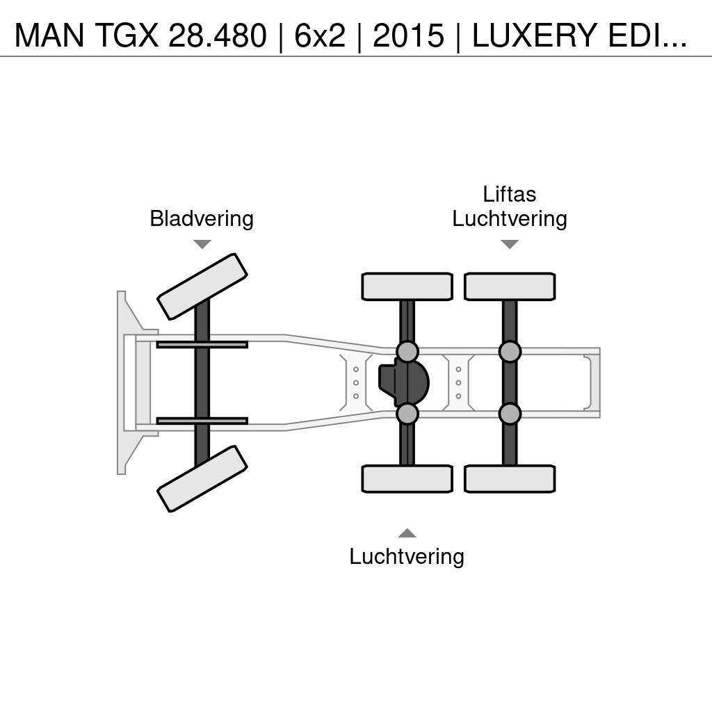 MAN TGX 28.480 | 6x2 | 2015 | LUXERY EDITION | Trækkere
