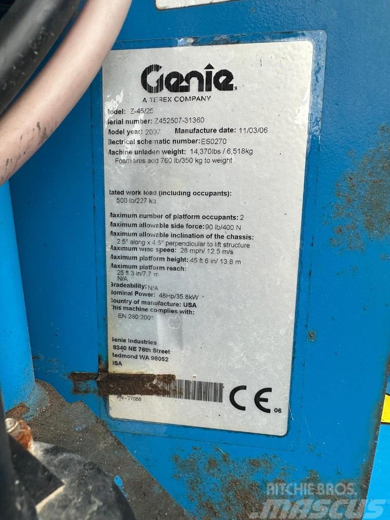 Genie Z 45/22 Bomlifte med knækarm