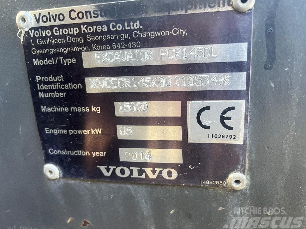 Volvo ECR 145 D / Engcon, Kauha, Rasvari, Uudet ketjut Gravemaskiner på larvebånd