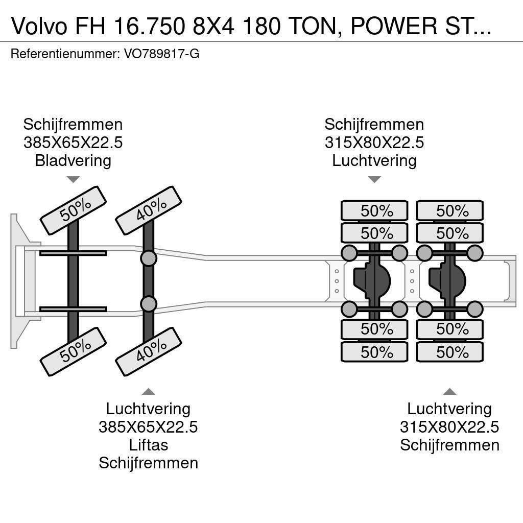 Volvo FH 16.750 8X4 180 TON, POWER STEERING, HYDRAULIC Trækkere
