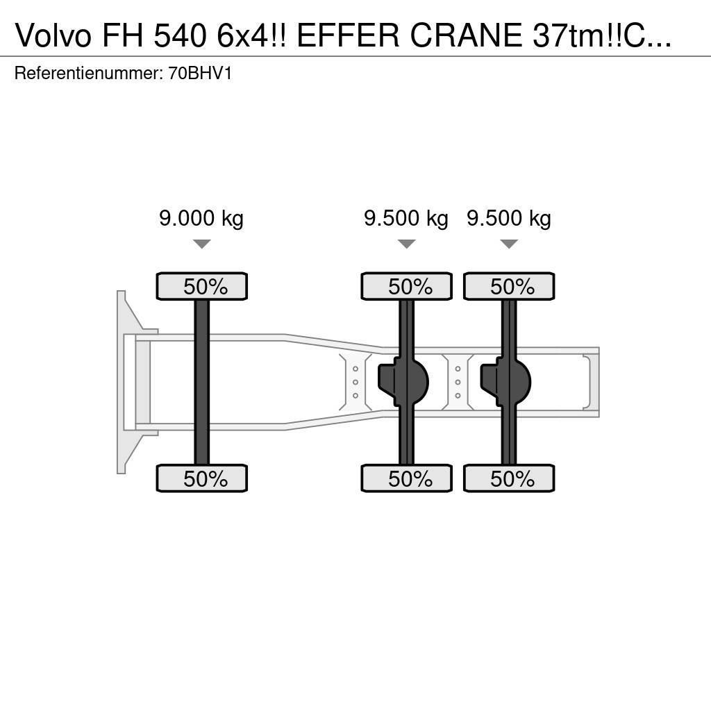Volvo FH 540 6x4!! EFFER CRANE 37tm!!CUSTOM BUILD!!TOP!! Trækkere