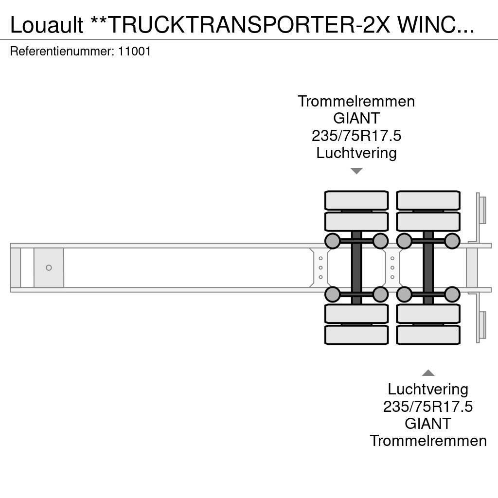 Louault **TRUCKTRANSPORTER-2X WINCH-TUV TILL 04-20 Semi-trailer blokvogn