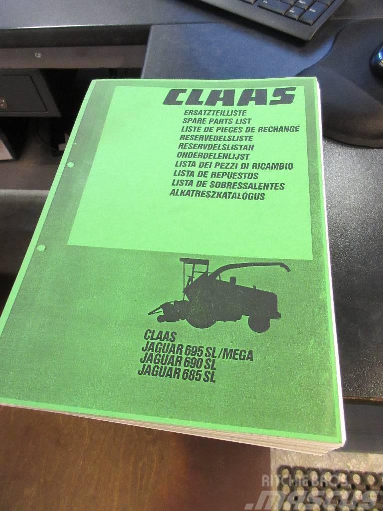 CLAAS Jaguar 695 varaosaluettelo/spare part list Andet udstyr til foderhøster