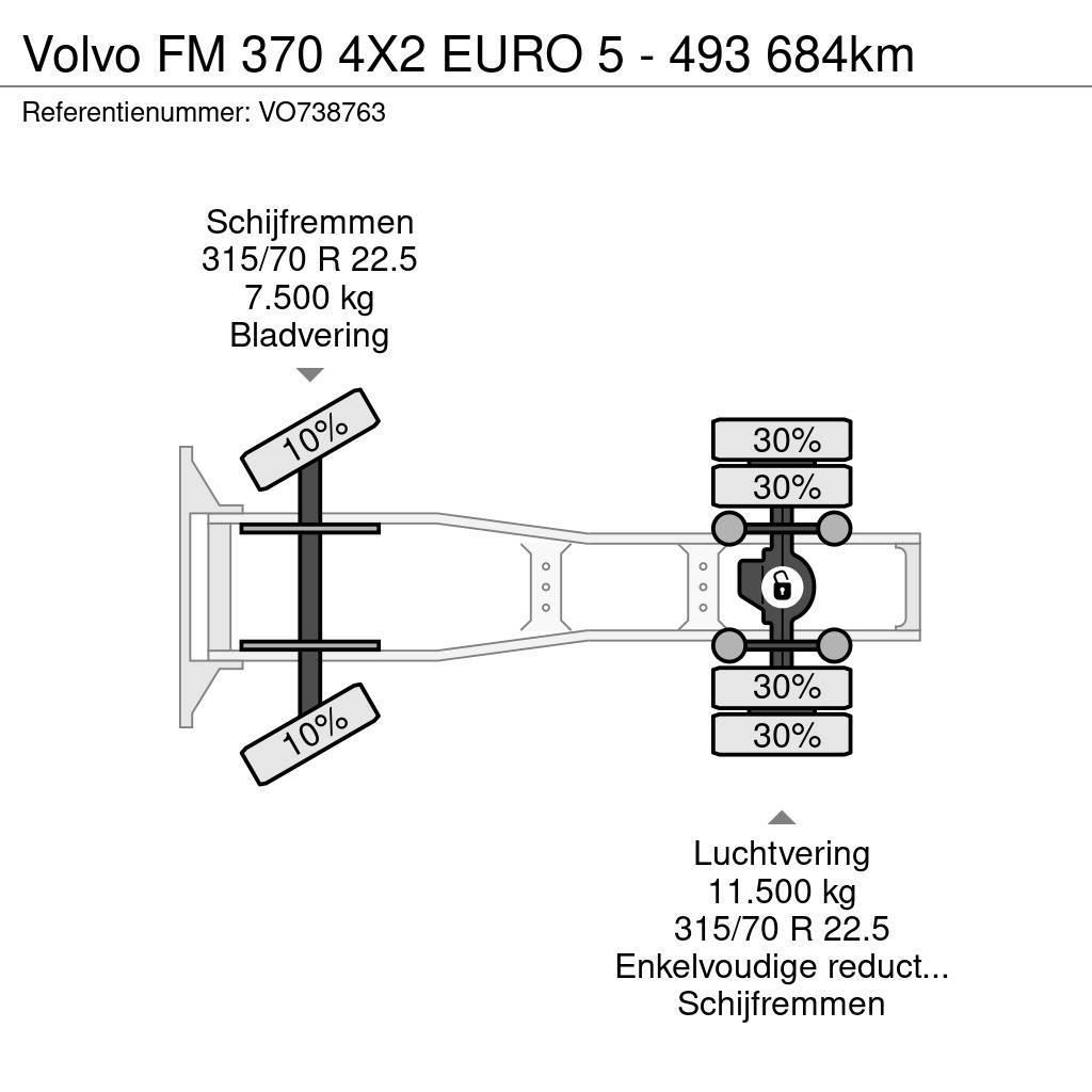 Volvo FM 370 4X2 EURO 5 - 493 684km Trækkere