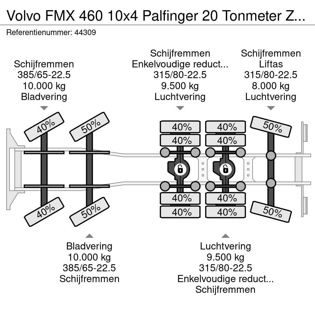 Volvo FMX 460 10x4 Palfinger 20 Tonmeter Z-kraan Kroghejs