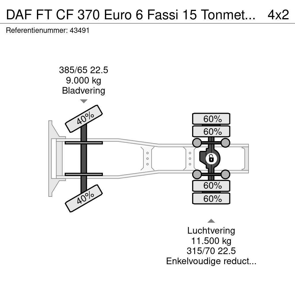 DAF FT CF 370 Euro 6 Fassi 15 Tonmeter laadkraan Trækkere