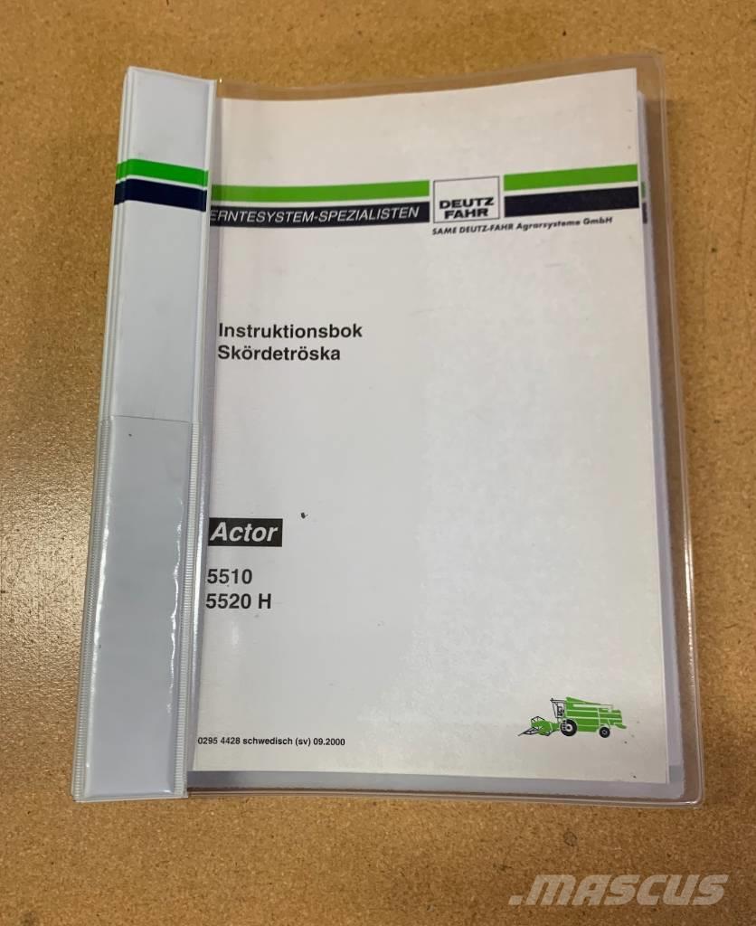 Deutz-Fahr Inst.Bok 5510-5520 - 02954428 Bånd, kæder og understel