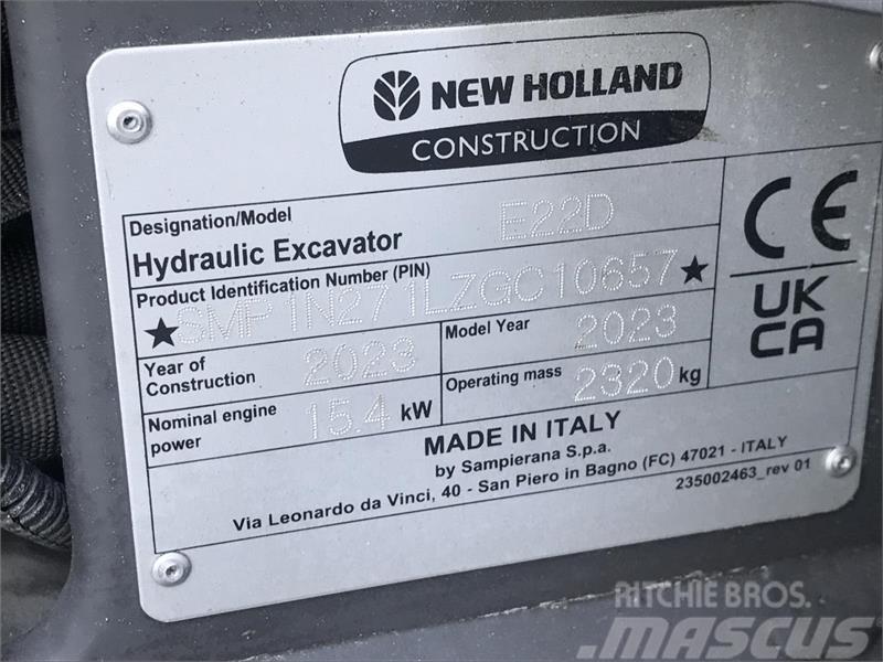 New Holland E22D MINIGRAVER DEMO Minigravemaskiner
