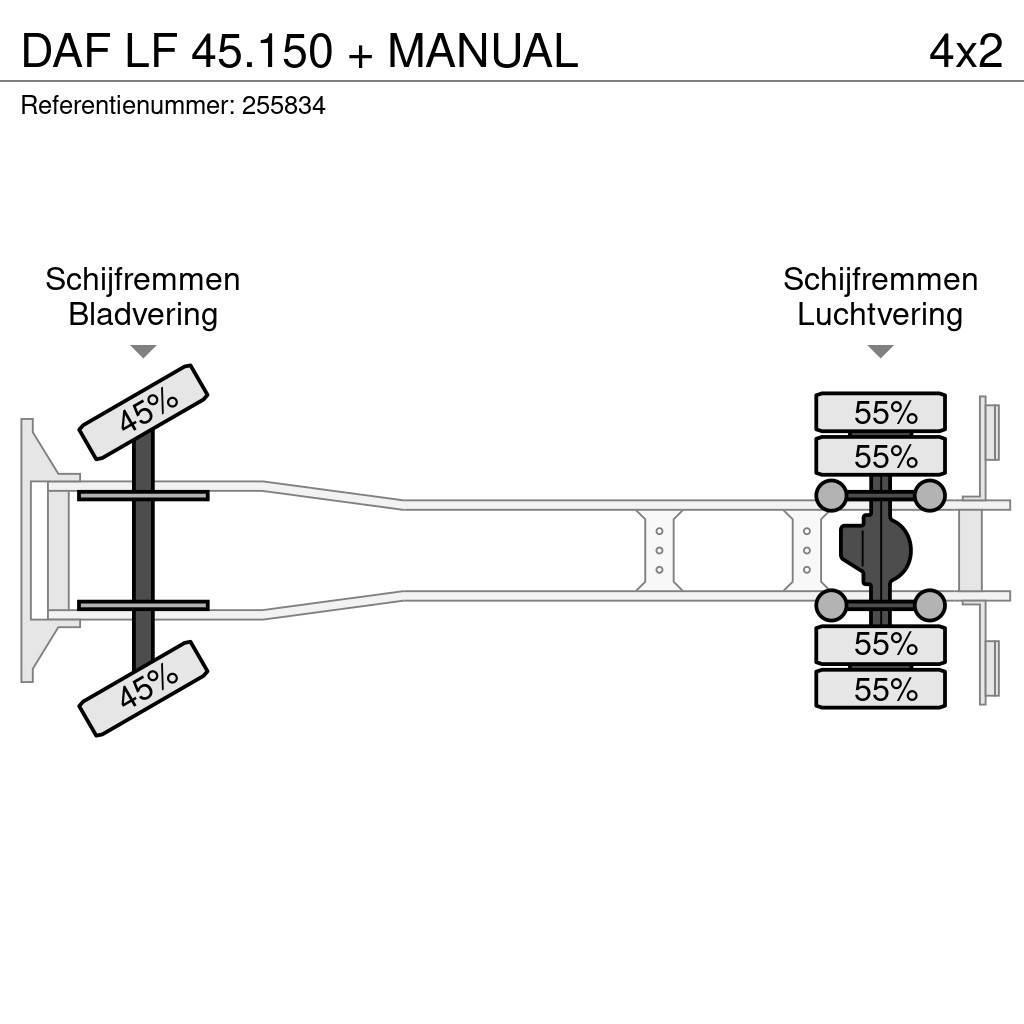 DAF LF 45.150 + MANUAL Lastbil med lad/Flatbed