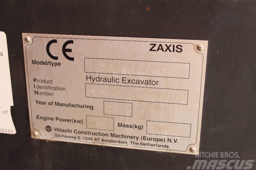 Hitachi ZX 225 USLC / Pyörittäjä, Kauha, Rasvari, Lämmitin Gravemaskiner på larvebånd
