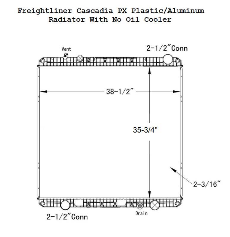 Freightliner Cascadia PX Radiatorer