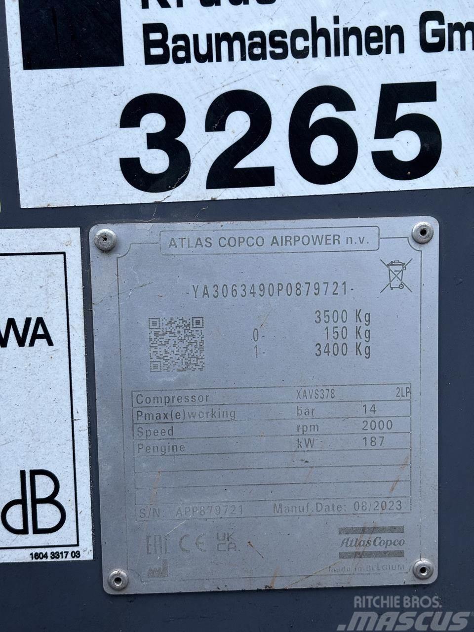 Atlas Copco XAVS 378 Kompressorer