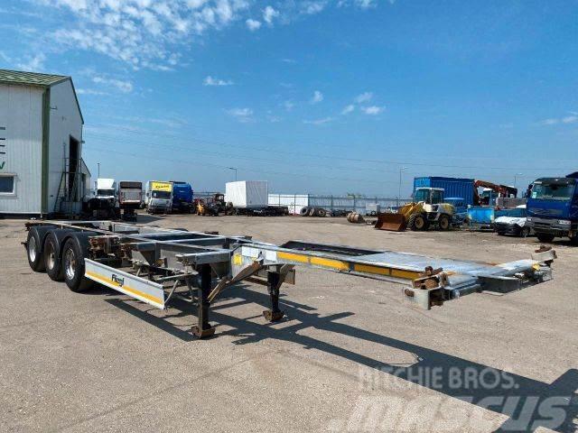 Fliegl trailer for containers galvanized frame vin 319 Semi-trailer med chassis