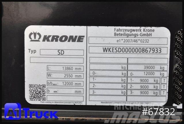 Krone SD, Tautliner Mega, VDI 2700, Liftachse Semi-trailer med Gardinsider