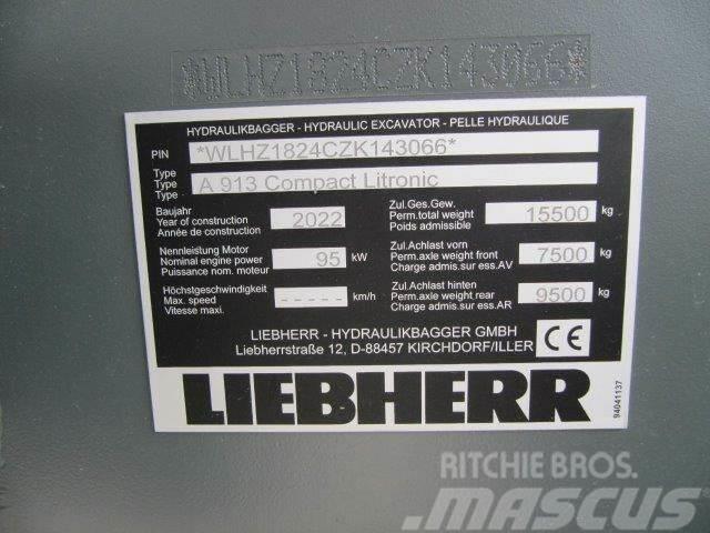 Liebherr A 913 Compact G6.0-D Gravemaskiner på hjul