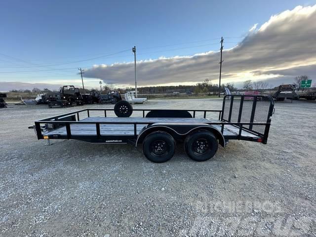  Delco 77 x 16' Tandem Utility Angle Top With 2' Do Andre anhængere
