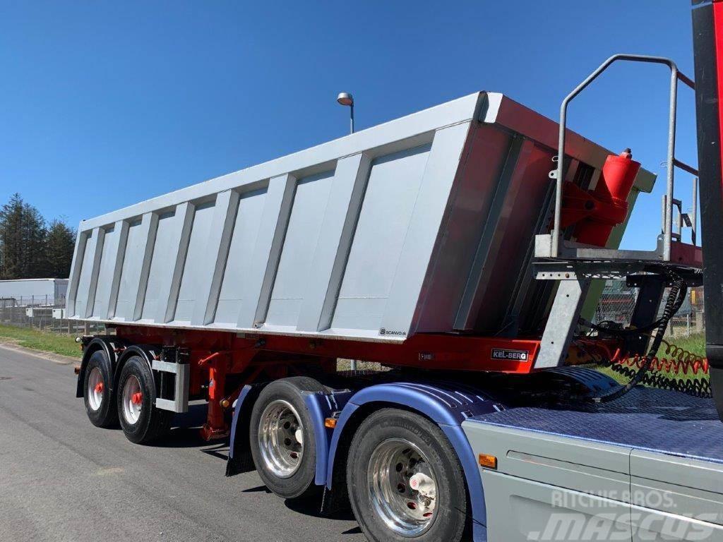Kel-Berg 2-aks 20m3 tiptrailer med stålkasse Semi-trailer med tip