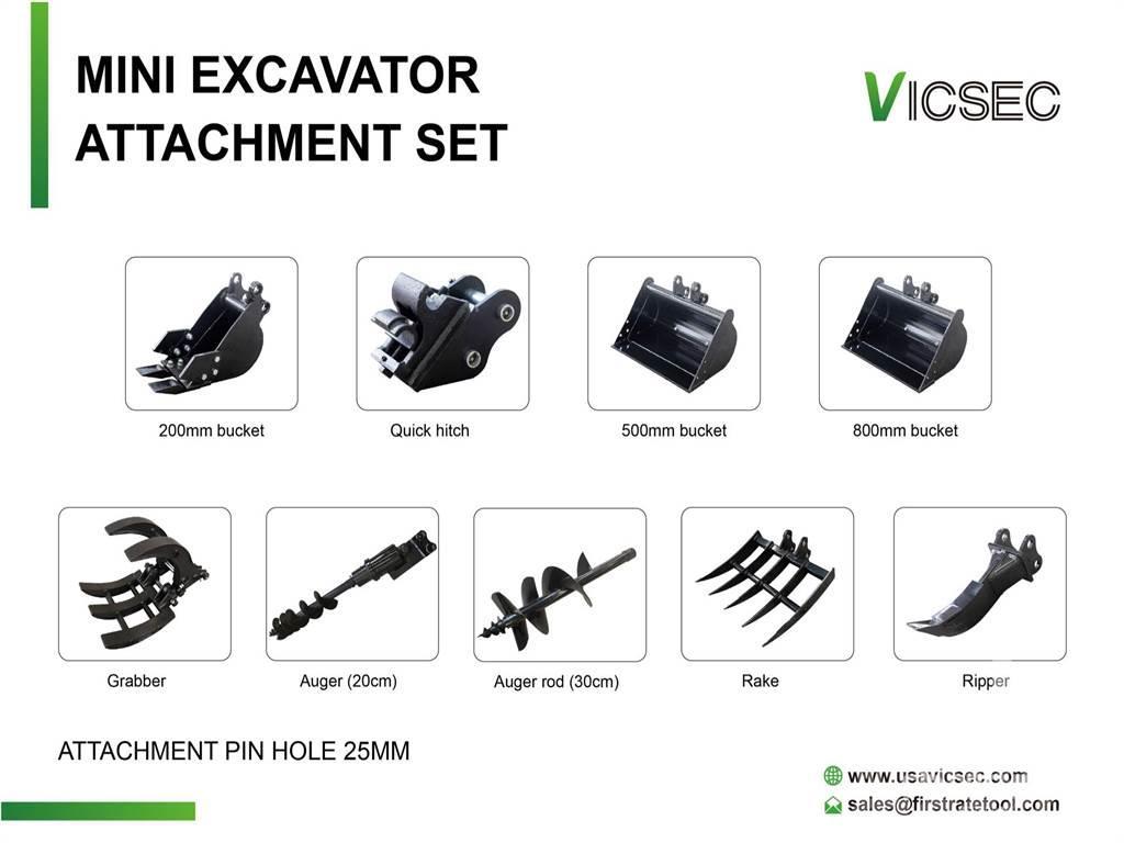  VICSEC Quantity of (9) Excavator Attac ... Andet tilbehør