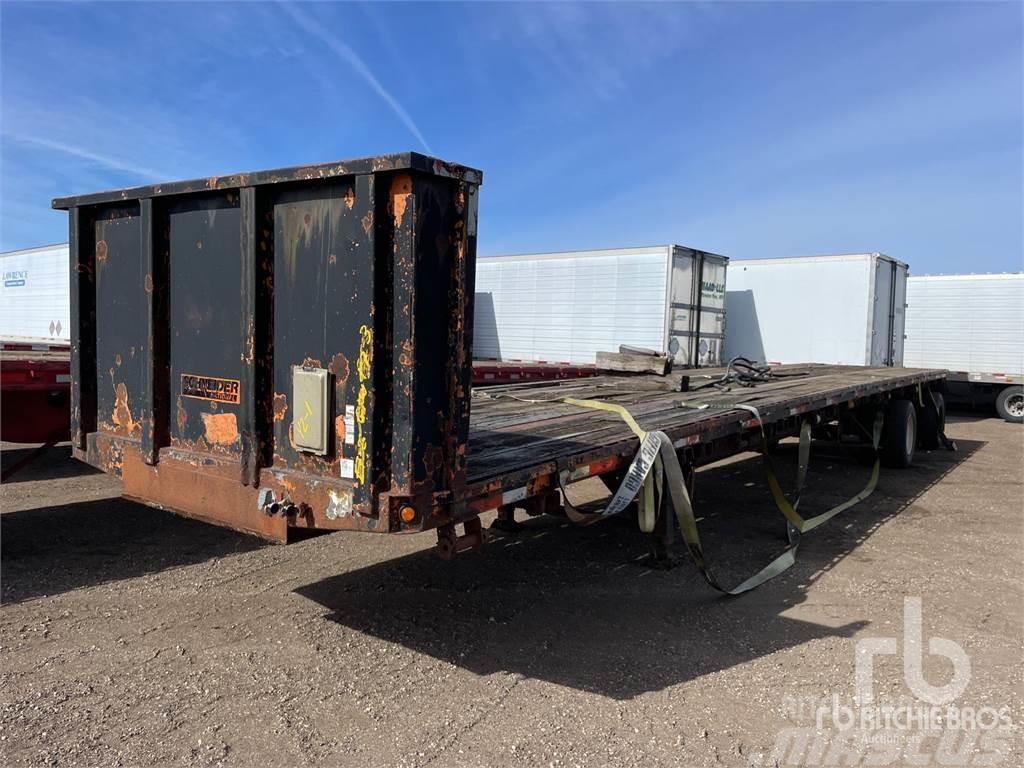 Wabash 48 ft T/A Semi-trailer med lad/flatbed