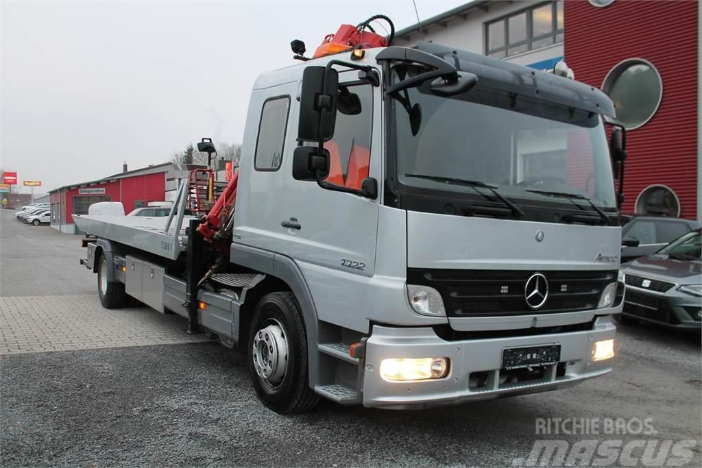 Mercedes-Benz Atego 1322 Vehicle transporter + crane MKG HMK132H Autotransportere / Knæklad