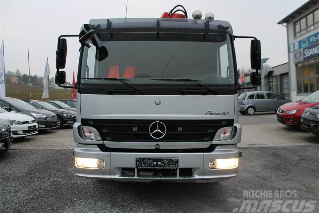 Mercedes-Benz Atego 1322 Vehicle transporter + crane MKG HMK132H Autotransportere / Knæklad