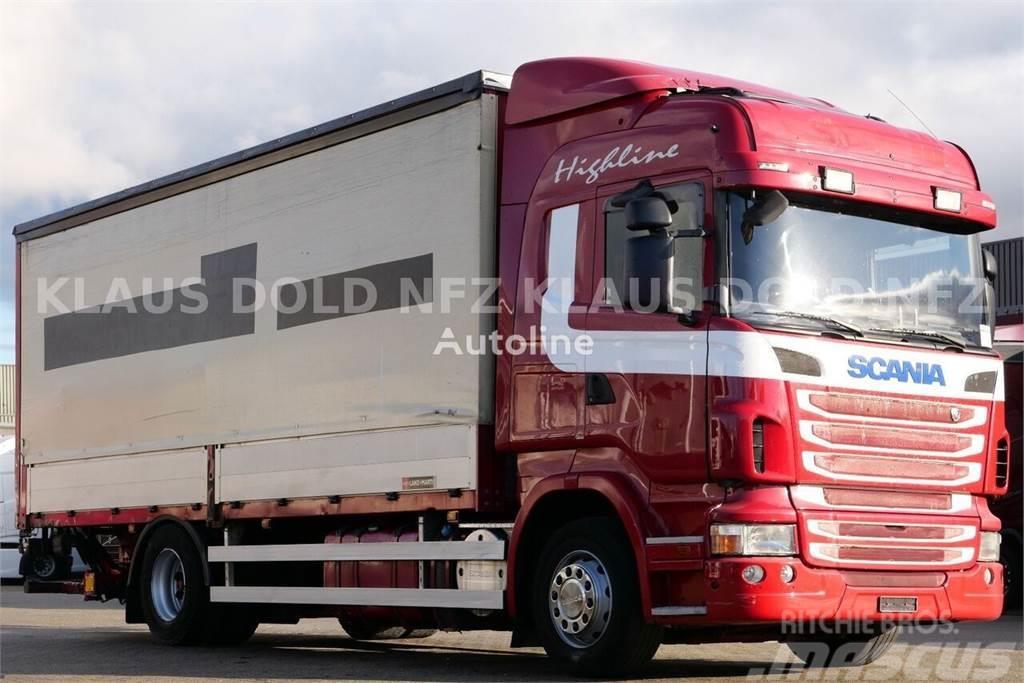 Scania R420 Curtain side + tail lift Flatbed lastbiler med spil