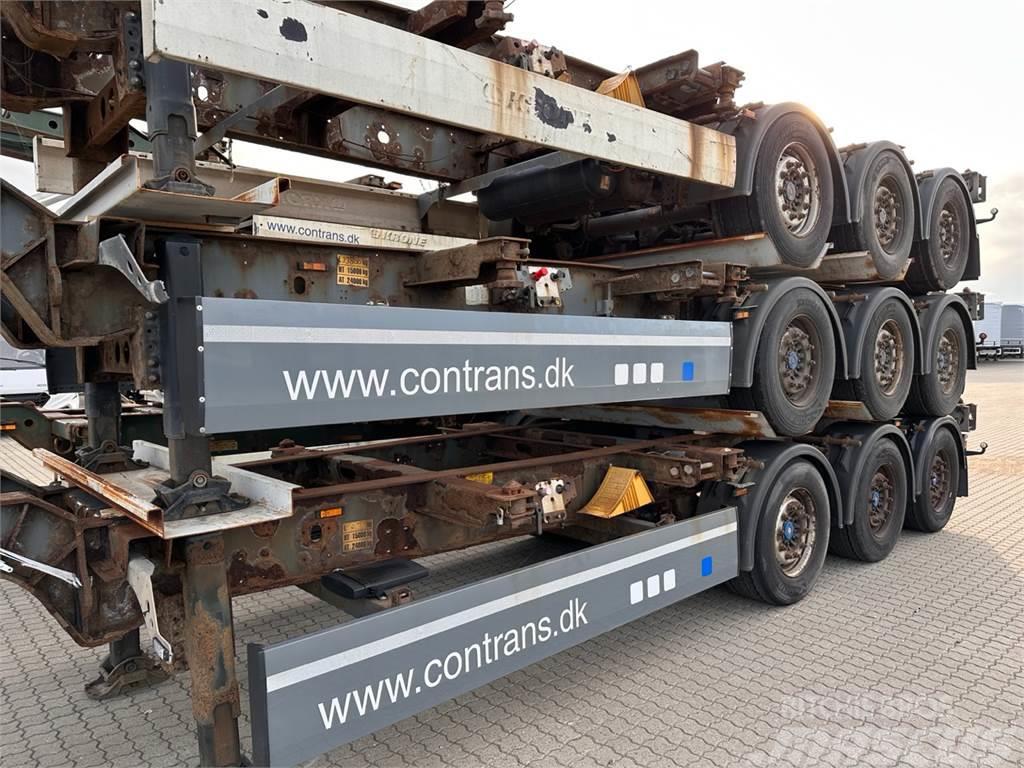 Schmitz 3 x Multichassis Semi-trailer med containerramme